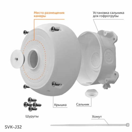 SVK-J32 монтажная коробка белая фото 3